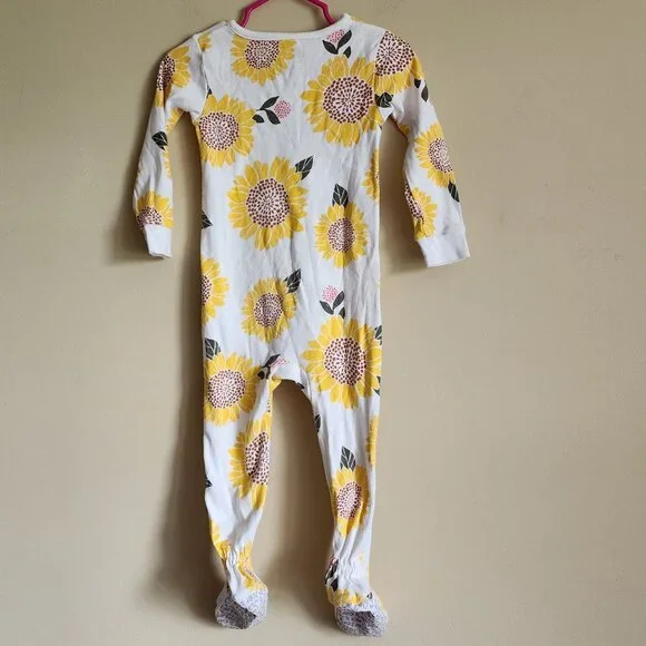 Carters - Sunflower Footed Pajamas Size 18 Months - Picture 5 of 7